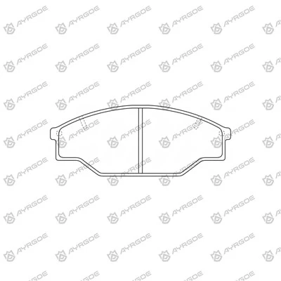 D2063 ผ้าเบรคสำหรับ Toyota Hiace RCH13, RCH23